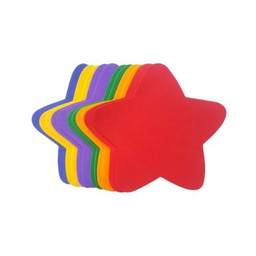 Forme decorative - hartie gumata - stea 14x15cm 1mm diverse culori set 12 buc Colorarte