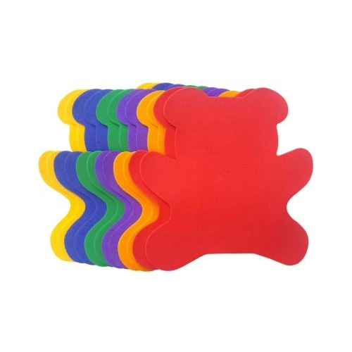 Forme decorative - hartie gumata - urs 14x15cm 1mm diverse culori set 12 buc Colorarte