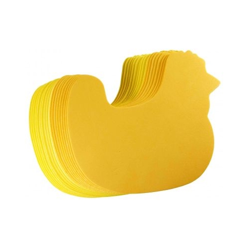 Forme decorative - hartie gumata - gaini 14x15cm galben set 20 buc Colorarte