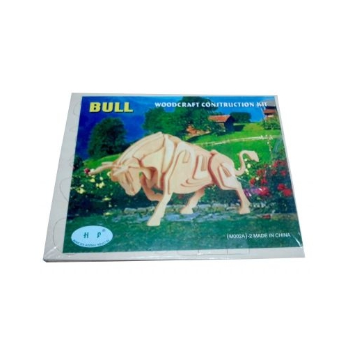 Puzzle lemn 3D - Taur 2 foi Colorarte M002A-2