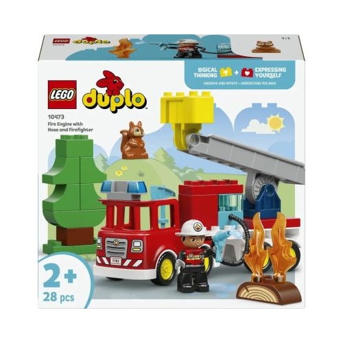 LEGO DUPLO. Camion de pompieri cu furtun si pompier 10473 28 piese