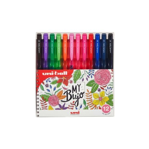 Pix cu gel Uni-ball Signo My Bujo UMN-155N 0.7mm cu mecanism corp in culoarea scrisului set 12 culori intense