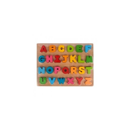 Puzzle lemn decupat relif MegaCreative litere 435865