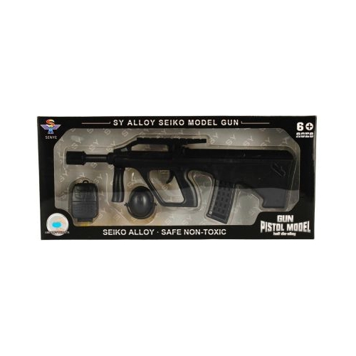 Pistol cu bile moi 25cm metal accesorii incluse negru 6 ani MegaCreative 483262