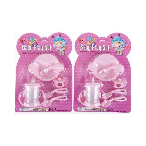 Accesorii papusi - set pentru masa 6 piese roz 3 ani MegaCreative 384323