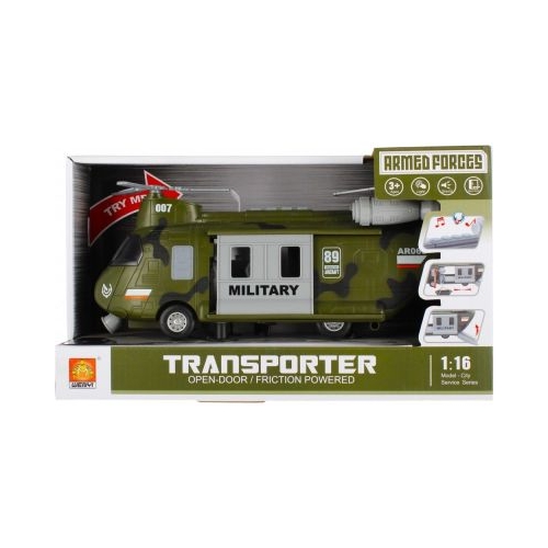 Elicopter militar cu 2 elice MegaCreative 502184 28cm cu sunete si lumini plastic verde 3 ani