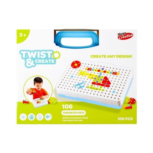 Jucarie set valiza mosaic MegaCreative 482948 106 piese