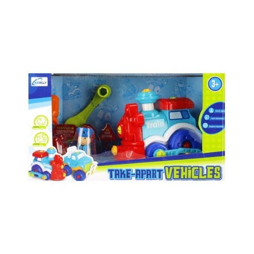 Tren de construit MegaCreative 382263 accesorii incluse plastic 3 ani