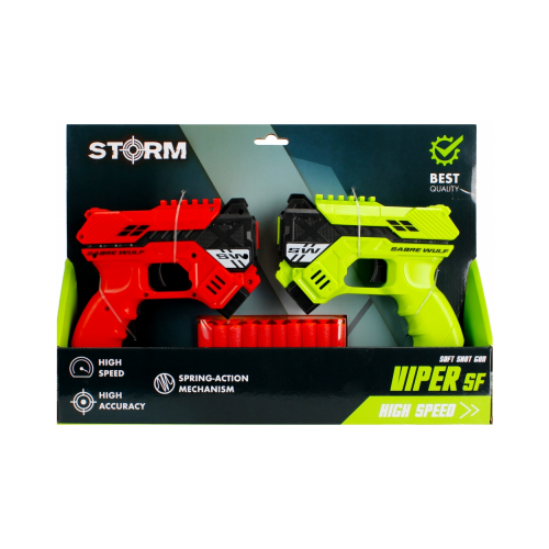 Jucarie set pistoale cu sageti din spuma MegaCreative 502224 17x15x4cm pvc 3 ani 2bucatiset