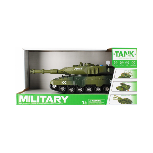Tanc militar cu sunete si lumini MegaCreative 523020 30cm plastic verde 3 ani