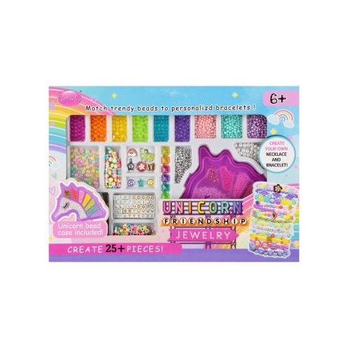 Set creatie accesorii margele bratari Unicorn MegaCreative 549596 38x27x5cm 6 ani