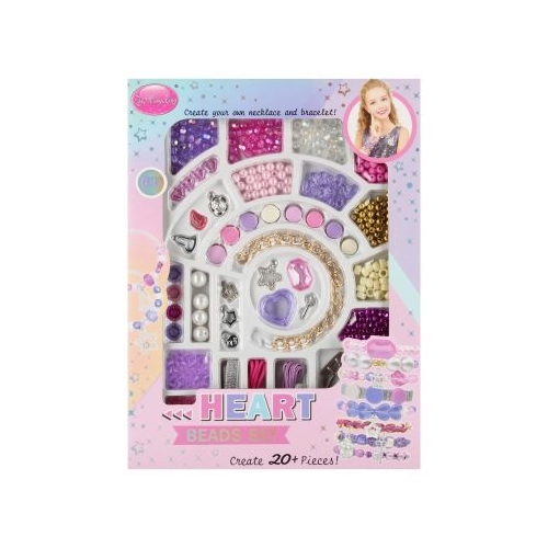 Set creatie accesorii margele bratari Heart MegaCreative 543652 34x25x5cm 6 ani