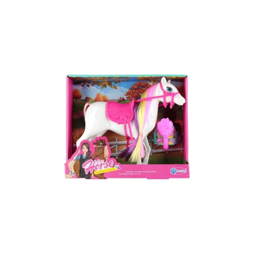 Jucarie cal cu sa  pieptene Cute Horse 28x24x8cm diverse culori 3 ani MegaCreative 543526