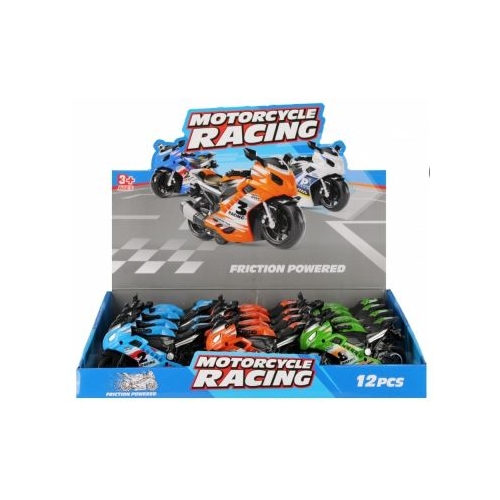 Jucarie motocicleta 14cm MegaCreative 569322 3 culori 38x9x33cm 12 bucdisplay 3ani