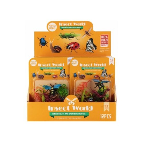 Jucarie set figurine insecte MegaCreative 570112 3x7cm 12buc set 3 ani