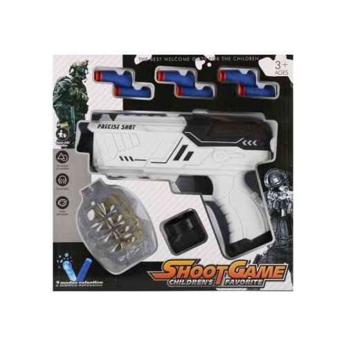 Jucarie set pistol  6 gloante spuma  proiectile cu apa MegaCreative 569473 20x13x5cm