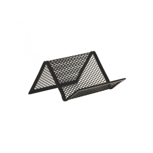 Suport pentru carti de vizita Office Cover plasa metalica 5. 6x6. 6x11. 4cm metalic negru