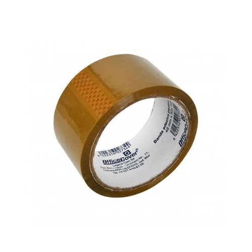 Banda adeziva Office-Cover pentru ambalare 48mm x 50yard maro acrilic