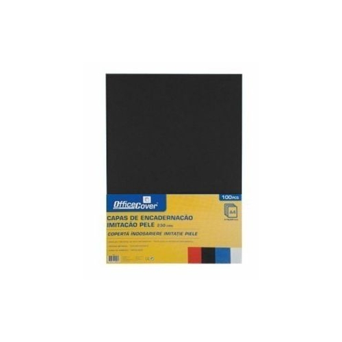 Coperta indosariere A4 Office Cover LG-01 carton negru imitatie piele 230gmp top cu 100 coli