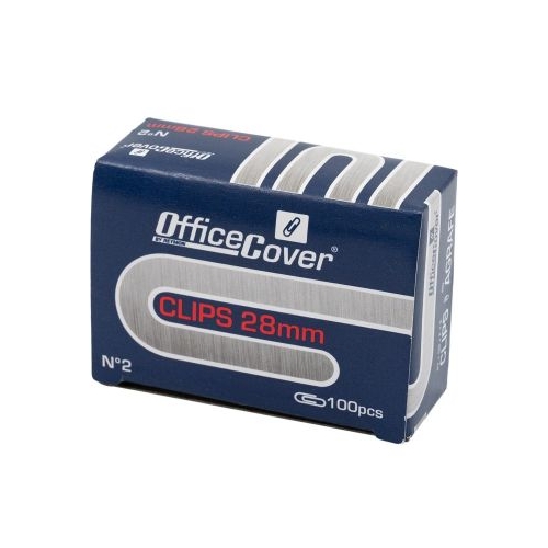 Agrafe birou Office Cover AS-02 RC2 metalice 28mm argintii cutie 100 buc