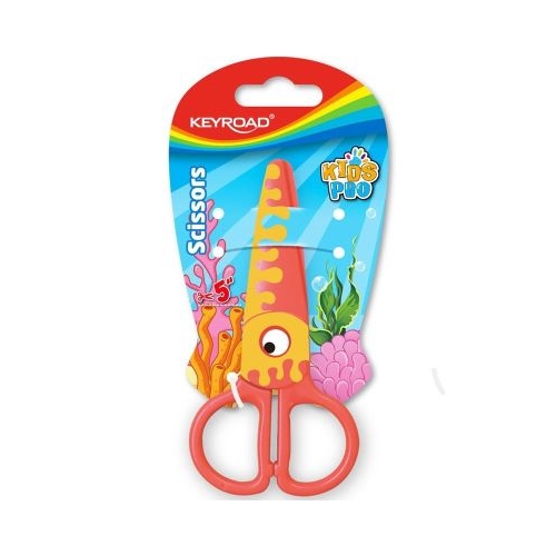 Foarfeca Keyroad Kids Pro KR971405 13. 0cm plastic prescolari peste portocaliu blister