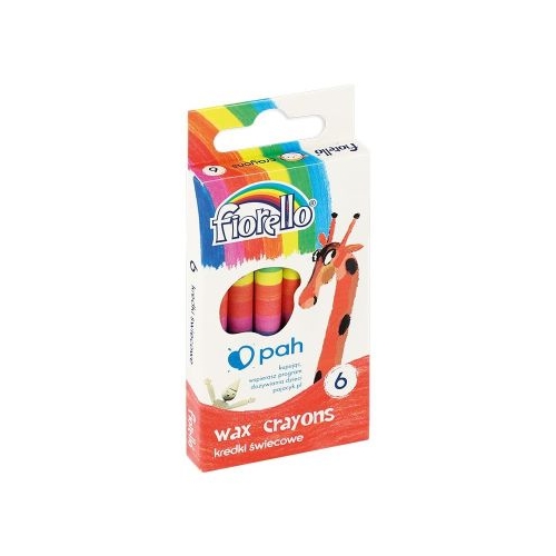 Creioane cerate Fiorello 170-1381 6 culori blister carton