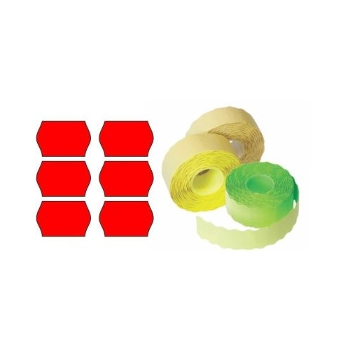 Etichete de pret 26x12mm permanente rosu rola 1500 etichete