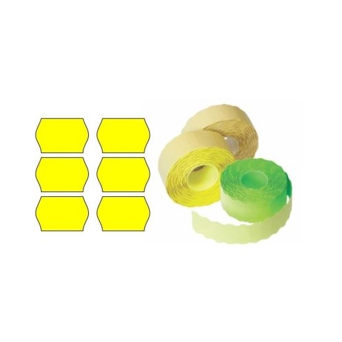 Etichete de pret 26x12mm permanente galben rola 1500 etichete