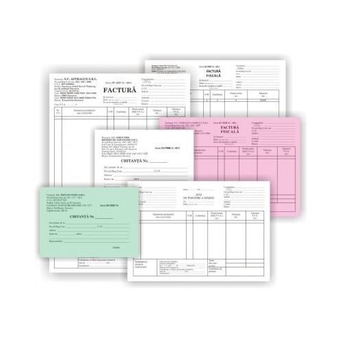 Tipizat - factura - A5 3 exemplare autocopiativ carnet 50 seturi