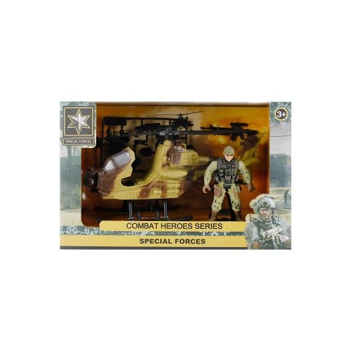 Jucarie elicopter militar cu soldat MegaCreative  accesorii 24x12x7cm 499149 3ani