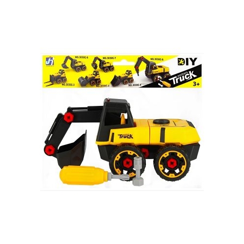 Jucarie excavator MegaCreative asamblare cheie  surubelnita 498660 24x12x12cm 3ani