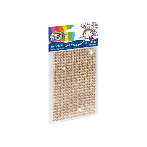 Accesorii creatie - diamante plastic galben 4mm autoadezive blister 400 buc Fiorello GR-DS039-3  170-2393