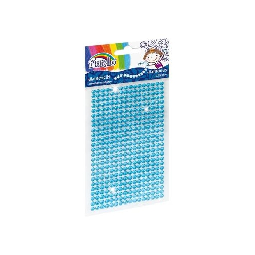 Accesorii creatie - diamante plastic bleu 4mm autoadezive blister 400 buc Fiorello GR-DS039-2  170-2392