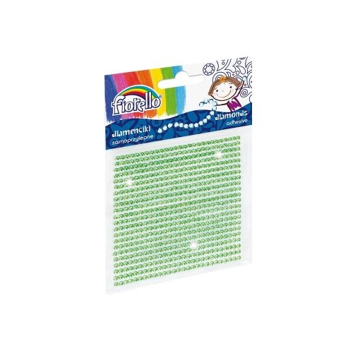 Accesorii creatie - diamante plastic verde 2mm autoadezive blister 594 buc Fiorello GR-DS01  170-2397