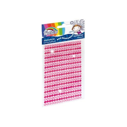Accesorii creatie - diamante plastic roz rosu 4mm autoadezive blister 400 buc Fiorello GR-DS040  170-2395