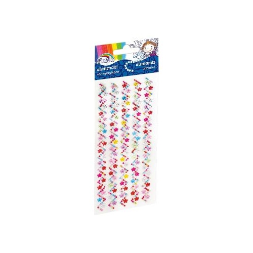 Accesorii creatie - diamante dantela plastic multicolor 25cm autoadezive blister 5 buc Fiorello GR-DS070  170-2460