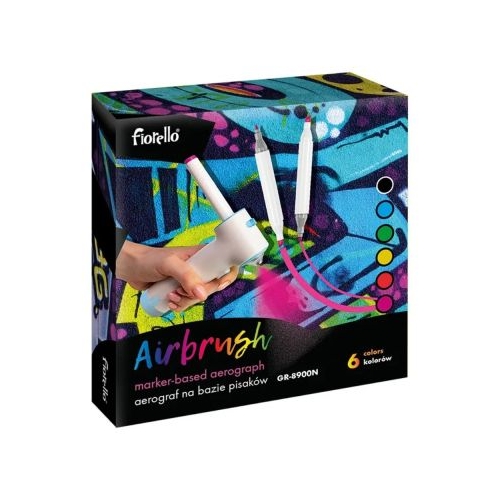 Markere spray vopsea  aerograf Fiorello GR-8900N  170-2788 set 6 buc functioneaza cu 4 baterii AA