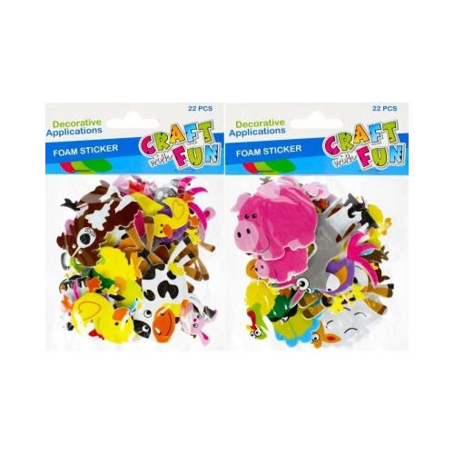 Forme decorative - hartie gumata autoadeziva - animale domestice diverse culori set 22 buc Craft with Fun 463445
