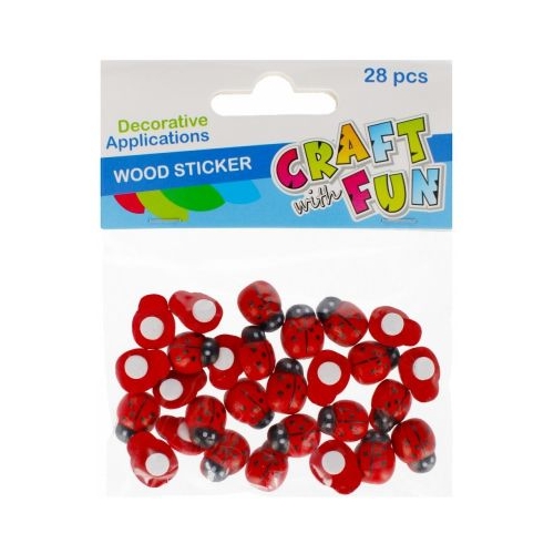 Accesorii creatie - buburuze plastic mici set 28 buc Craft with Fun 501441
