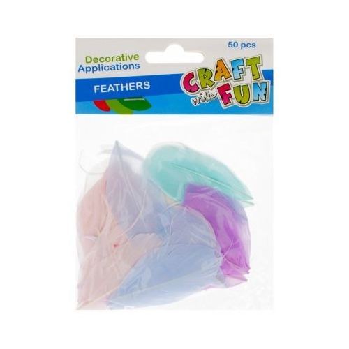 Accesorii creatie - pene diverse culori 5-6cm pastel 50g Craft with Fun 501477