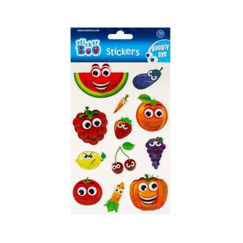 Abtibilduri - fructe legume set 12 buc Sticker Boo 493716