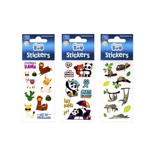 Abtibilduri - lenes lama panda set 9-10 buc Sticker Boo 471544