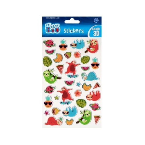 Abtibilduri - lenes 3D metalic set 35 buc Sticker Boo 493713