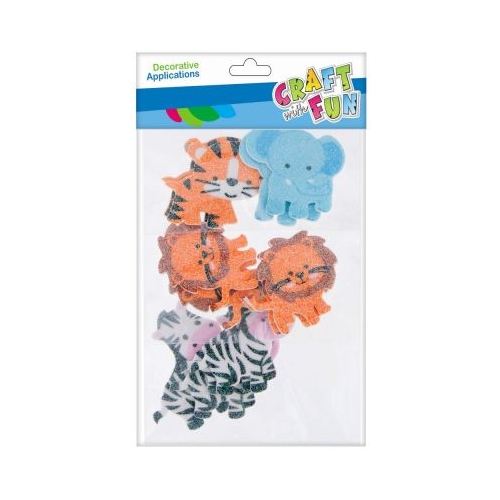 Forme decorative - hartie gumata autoadeziva - animale diverse culori set 12 buc Craft with Fun 463734
