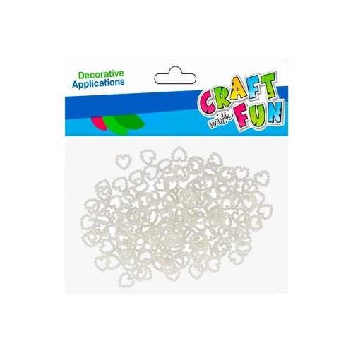 Accesorii creatie inimioare perlate Craft with Fun 501296 20g