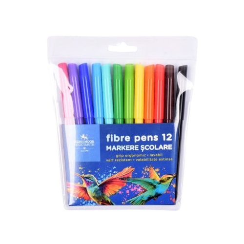 Carioci colorate Koh-i-noor Colibri K1022-12 12 culori blister PVC