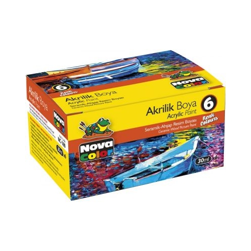 Culori acrilice 6 x 30 ml Nova Color NC-180