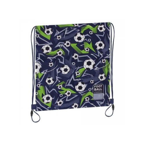 Rucsac cu snur pentru copii Starpak Fotbal 38. 5x33 cm albastruverde