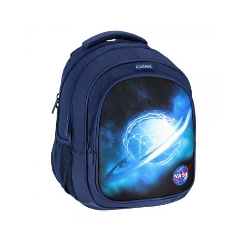 Ghiozdan Starpak Nasa 3 compartimente 2 buzunare bleumarin