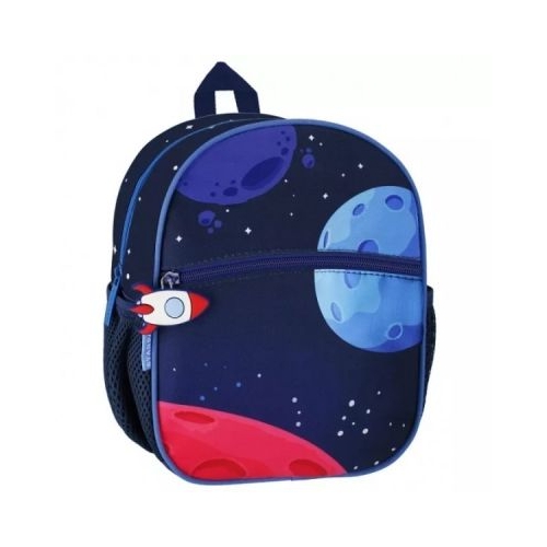 Ghiozdan gradinita Starpak Astronaut 26 cm 1 compartiment negru cu albastru